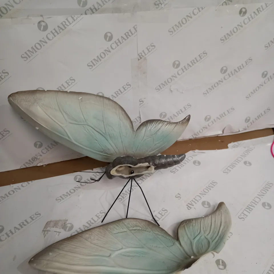 HOME2GARDEN LARGE GARDEN BUTTERFLY DECOR SOFT METALLIC 