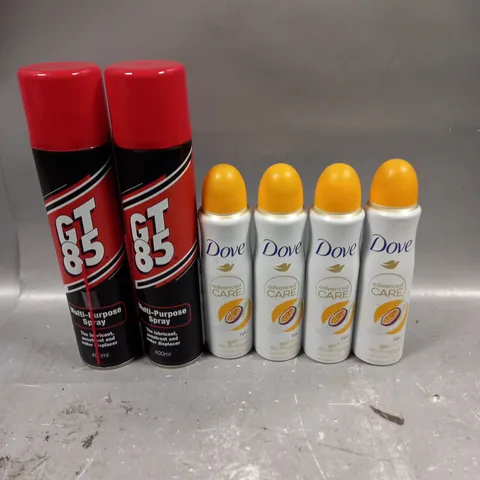 APPROXIMATELY 15 ASSORTED AEROSOLS TO INCLUDE DOVE DEODORANT & GT-85 SPRAY - COLLECTION ONLY 