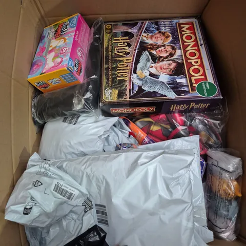 LARGE BOX OF ASSORTED TOYS AND GAMES