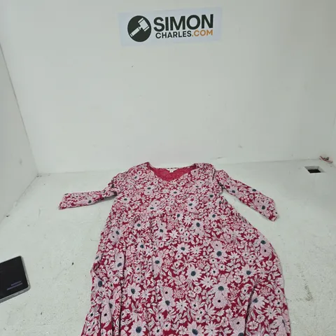 SEASALT CORNWALL WOMEN'S FLORAL DRESS - ORGANIC COTTON - UK 12