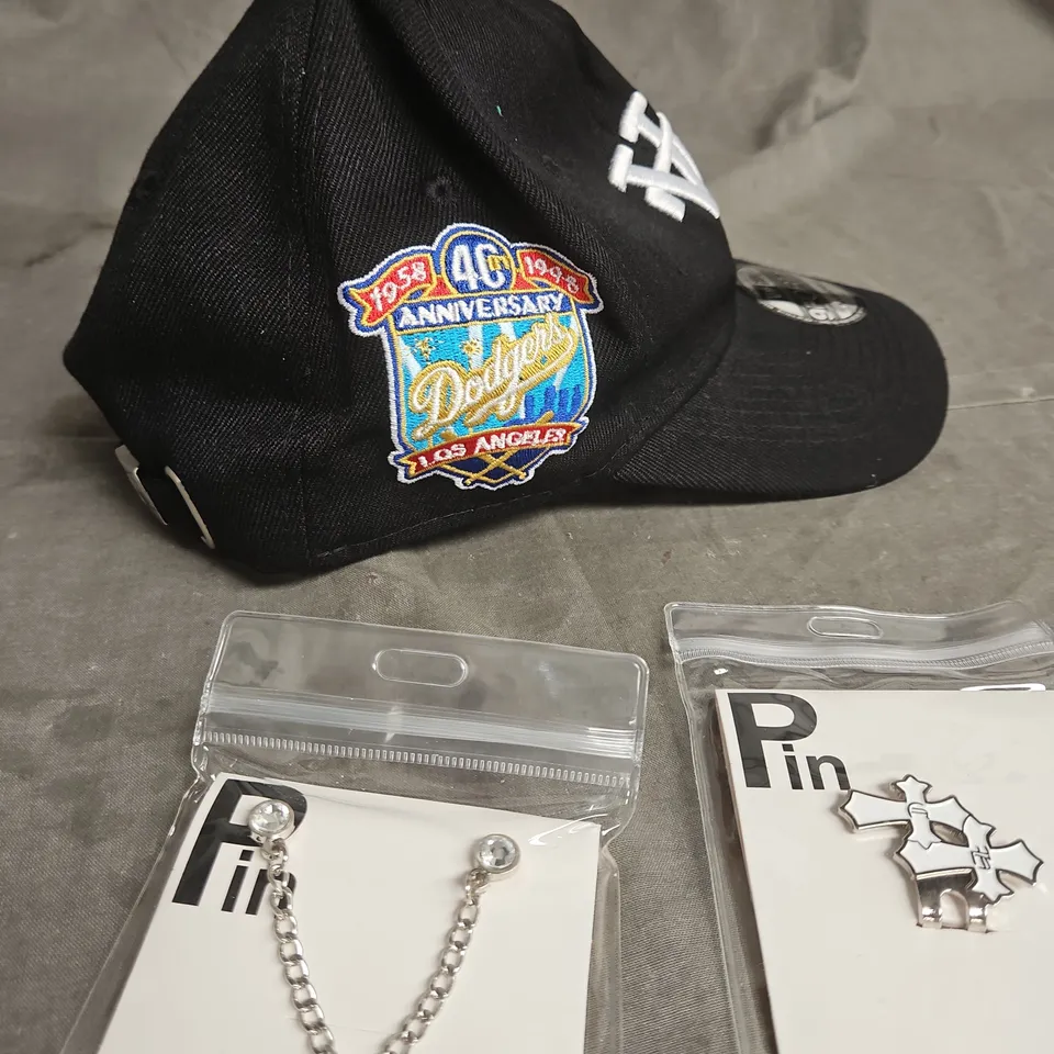 NEW ERA LA DODGERS 40TH ANNIVERSARY CAP IN BLACK ONE SIZE