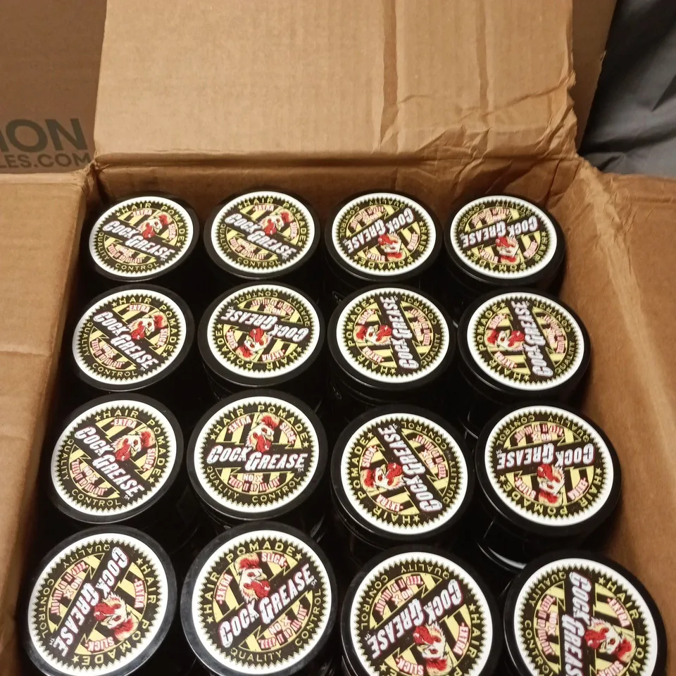 APPROXIMATELY 40 COCK GREASE EXTRA SLICK HAIR POMADES - 100G