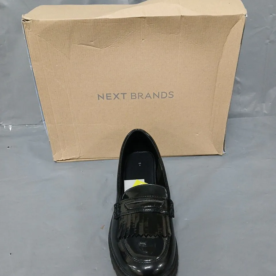 BOXED PAIR OF NEXT BLACK LOATHERS UK 6 