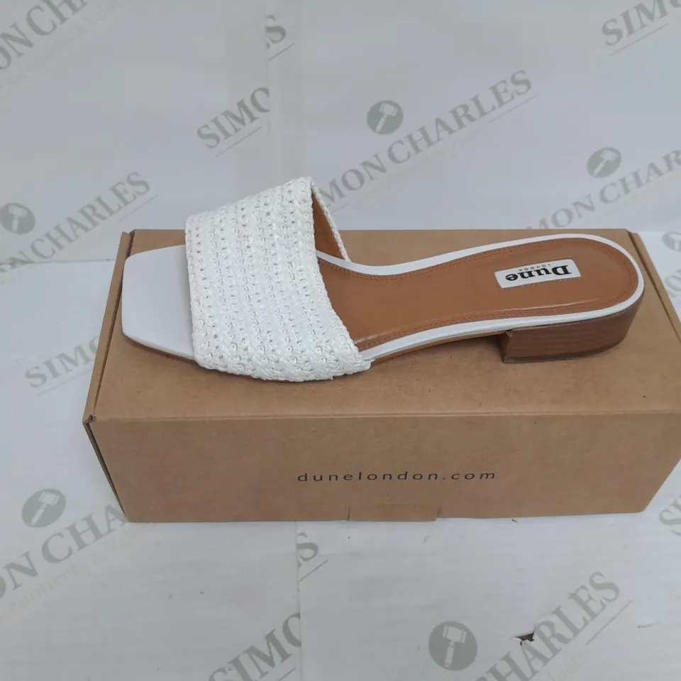 DUNE LONDON CROCHET FLAT MULE SIZE 7