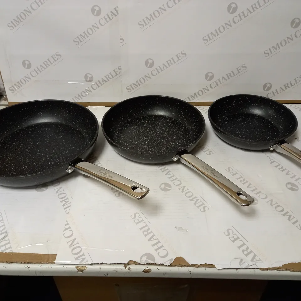 JEAN PATRIQUE STONETASTIC GRANITE NON-STICK FRYING PAN SET