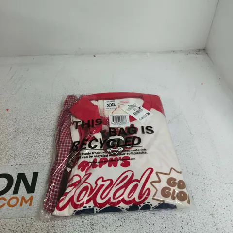 BOX OF APPROXIMATELY 17 ADULT CHRISTMAS LONG SLEEVE PJ SET RED GINGHAM/RUDOLPH XXL