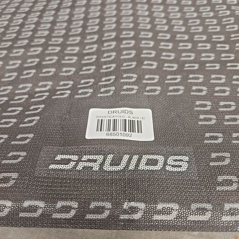 DRUIDS ATHLETICA POLO SHIRT BLACK MEDIUM WITH TAGS