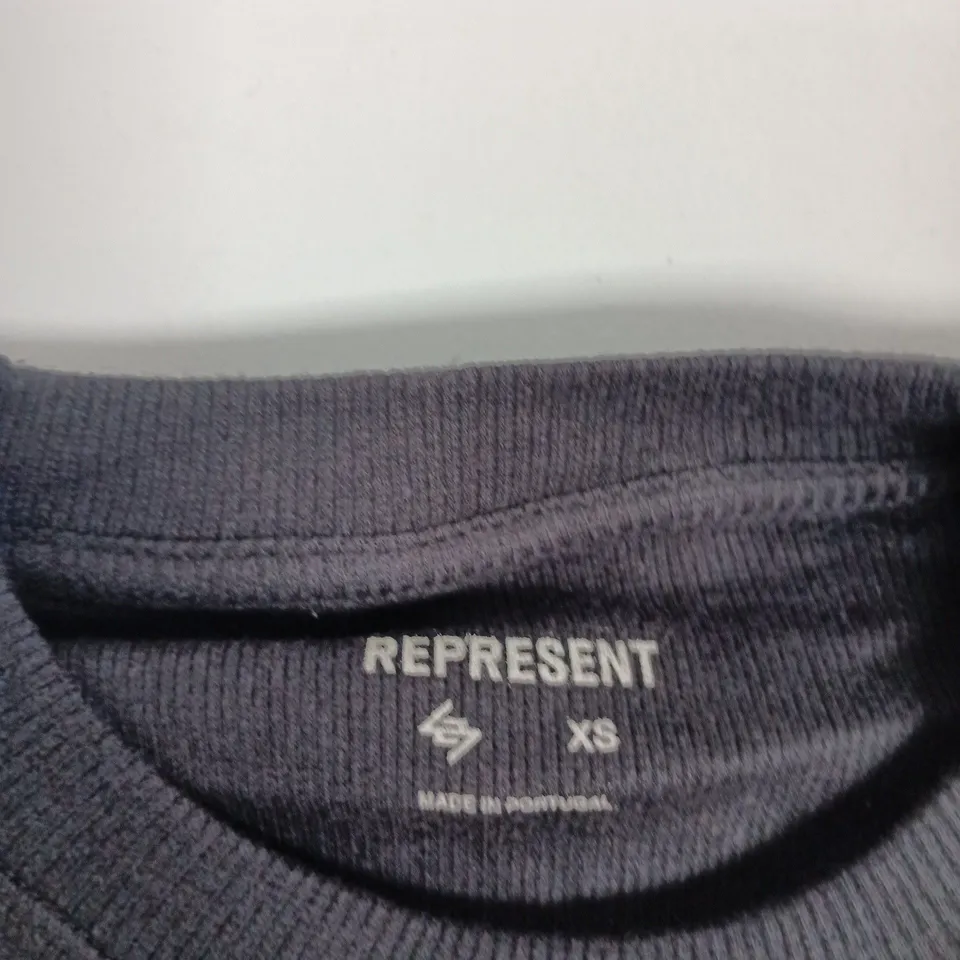 REPRESENT LONG SLEEVE TEE – BLACK, XS (MADE IN PORTUGAL)