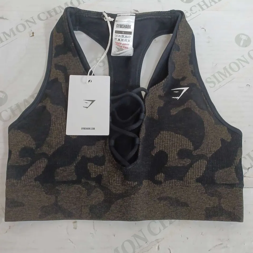 GYMSHARK ADAPT CAMO SEAMLESS SPORTS BRA - SMALL