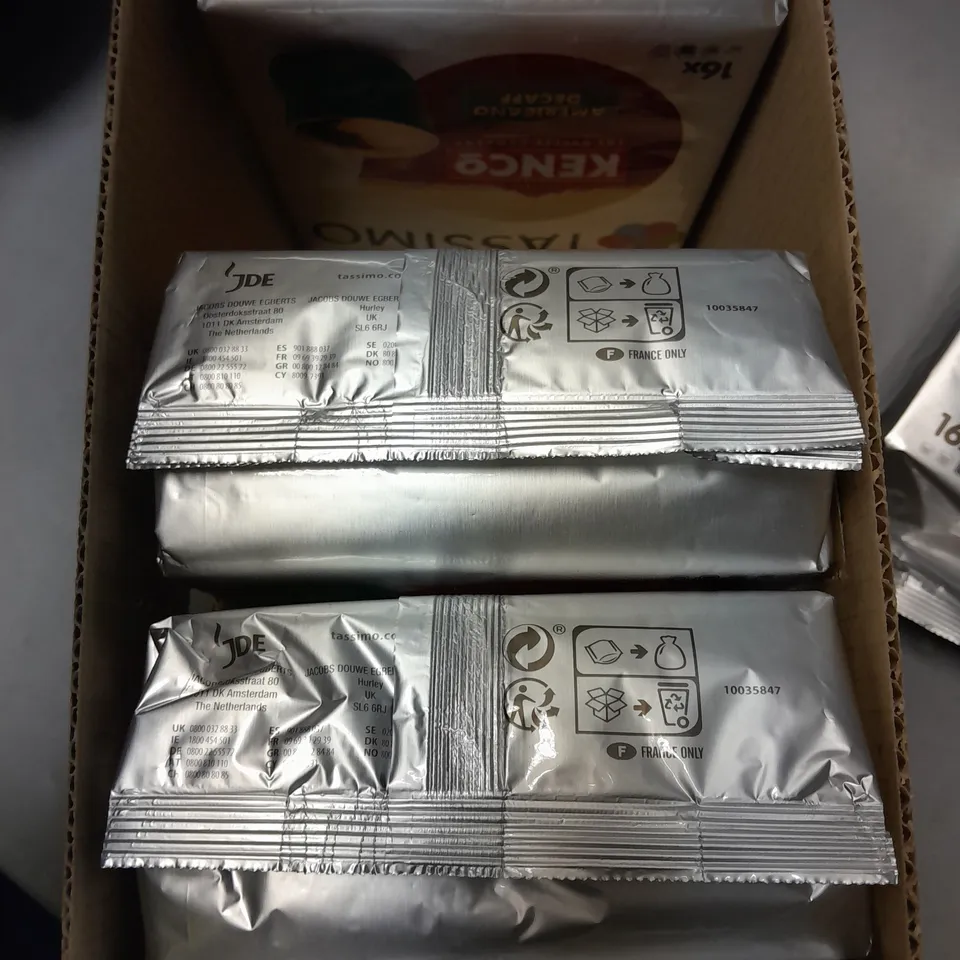 BOX OF 5 SEALED TASSIMO KENCO AMERICANO DECAFE