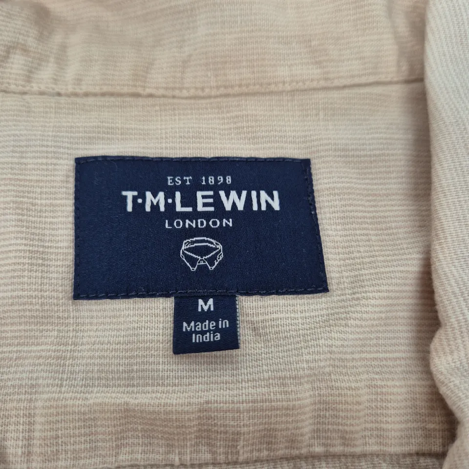 TM LEWIN LONDON SHIRT – BEIGE KHAKI, SIZE M, MADE IN INDIA