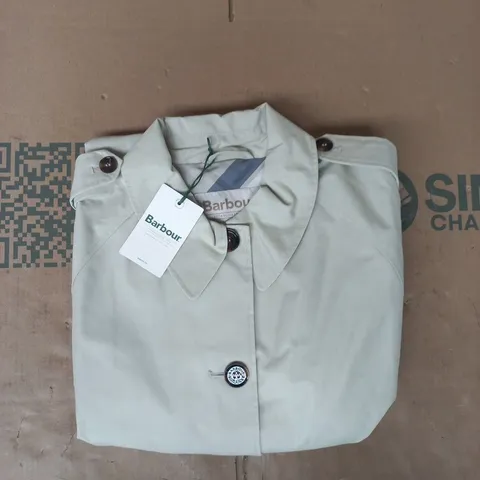 BARBOUR MAIA SHOWERPROOF JACKET IN CREAM SIZE UK 16