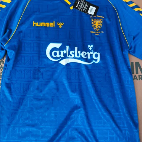 HUMMEL WIMBLEDOM FC 1988-89 HOME JERSEY SIZE LARGE