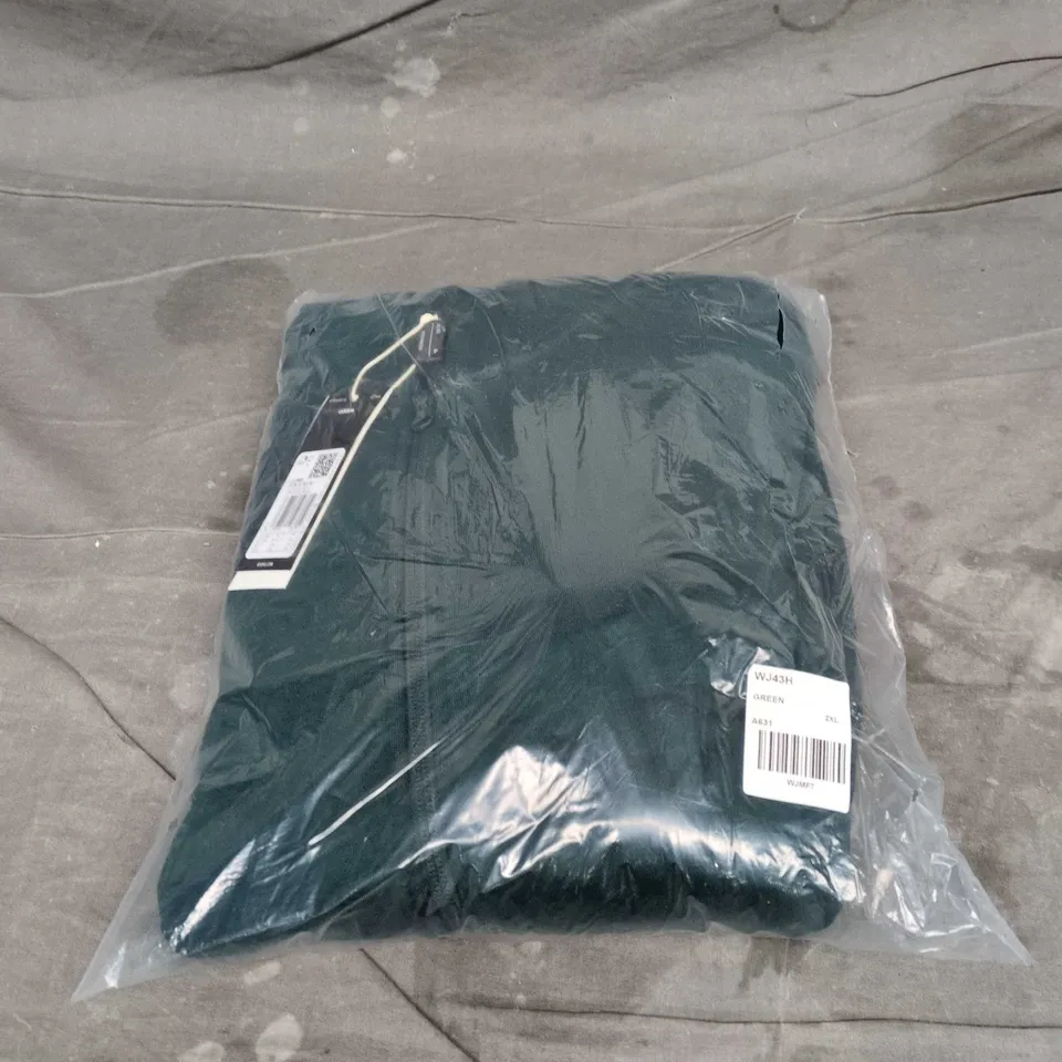 ADIDAS MENS 3 STRIPE FLEECE HOODED TRACKSUIT IN GREEN SIZE 2XL