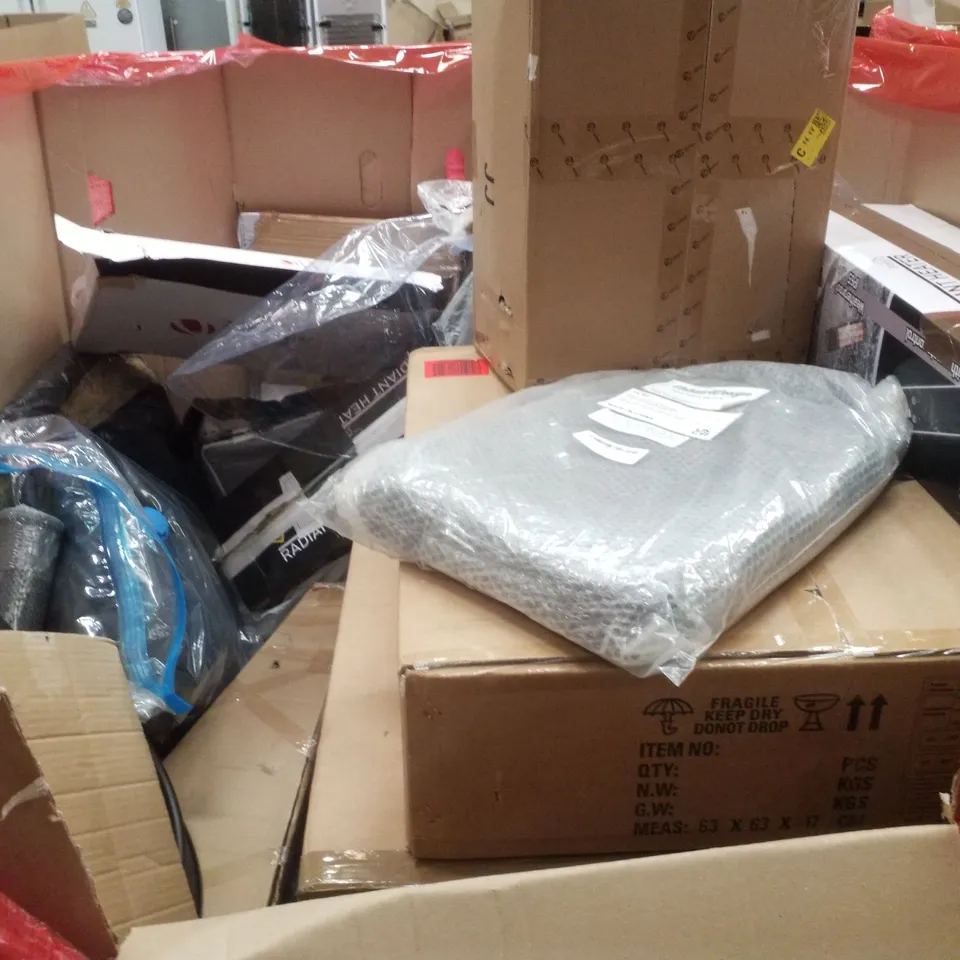 PALLET CONTAINING ASSORTED PRODUCTS INCLUDING CEILING FAN LIGHT, SINGLE ELECTRIC FRYER, BOTTLE WASHER KLEAN PRO & SPORTING SCOOTER