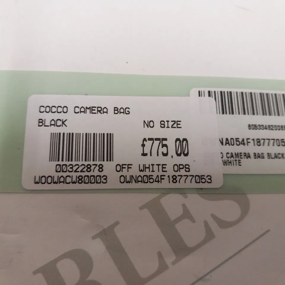 OFF-WHITE COCCO BLACK CAMERA BAG