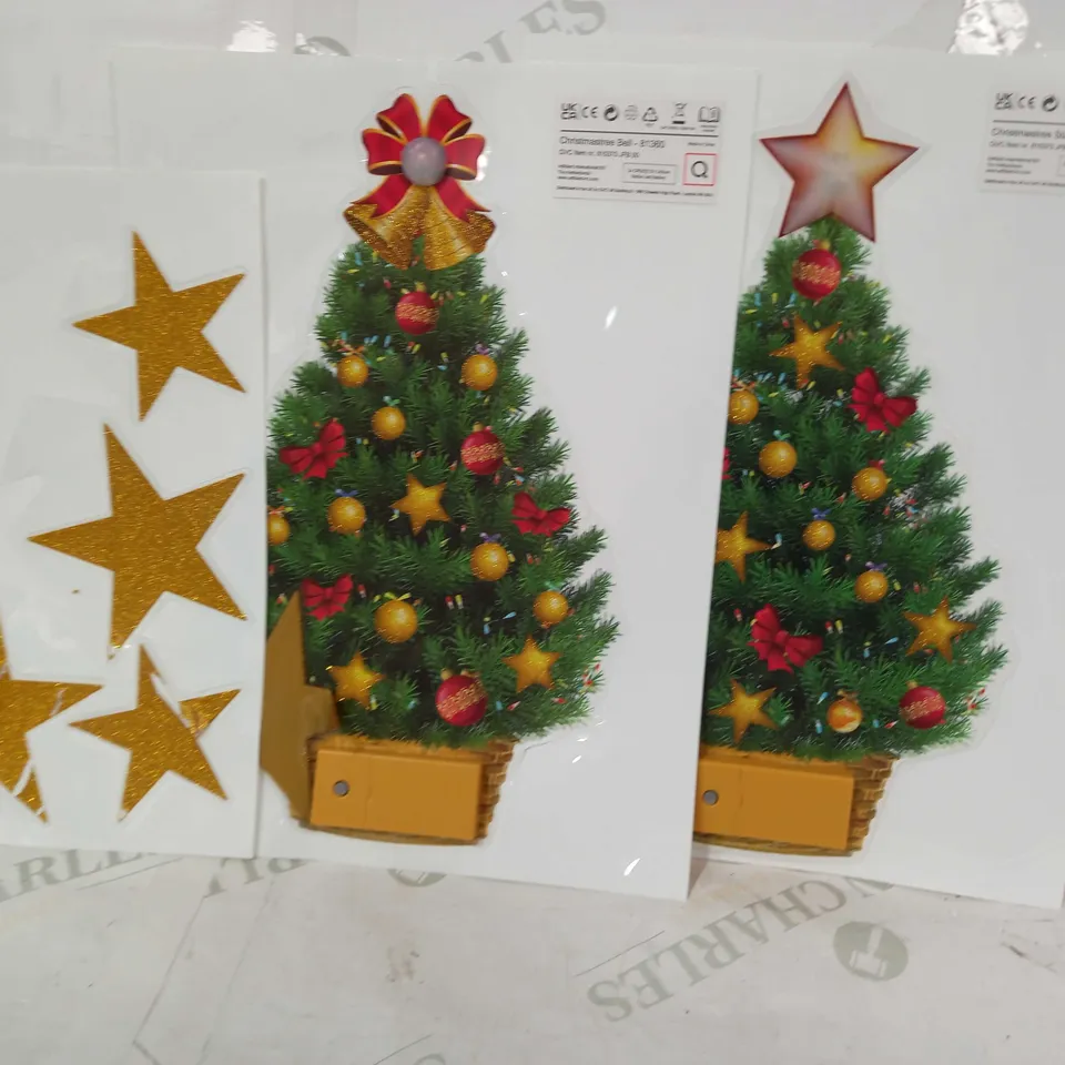 SANTA EXPRESS PRELIT GLITTER WINDOW STICKERS