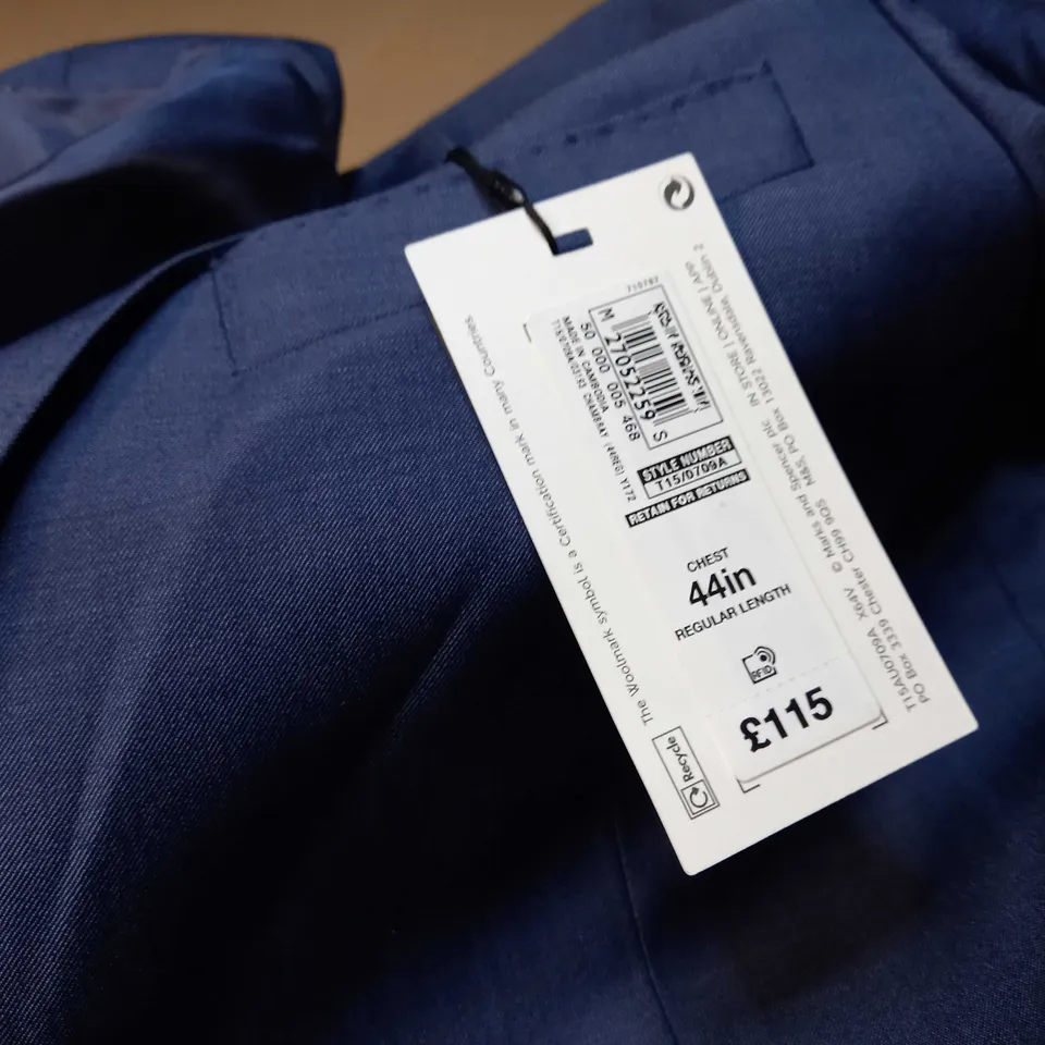 AUTOGRAPH BLUE FINE WORSTED FABRIC SUIT JACKET - SIZE CHEST 44"