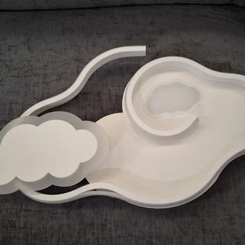 BOXED ACRYLIC LED FLUSH MOUNT DIMMABLE CLOUD CEILING LIGHT, CREATIVE CARTOON ACCENT ROOM