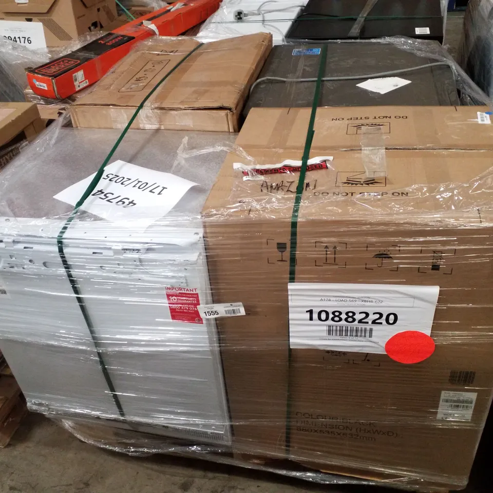 PALLET OF APPROXIMATELY 4 UNPROCESSED RAW RETURN WHITE GOODS TO INCLUDE