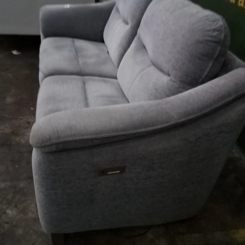 DESIGNER G PLAN MADE JACKSON HERON MIST ELECTRIC RECLINING TWO SEATER SOFA