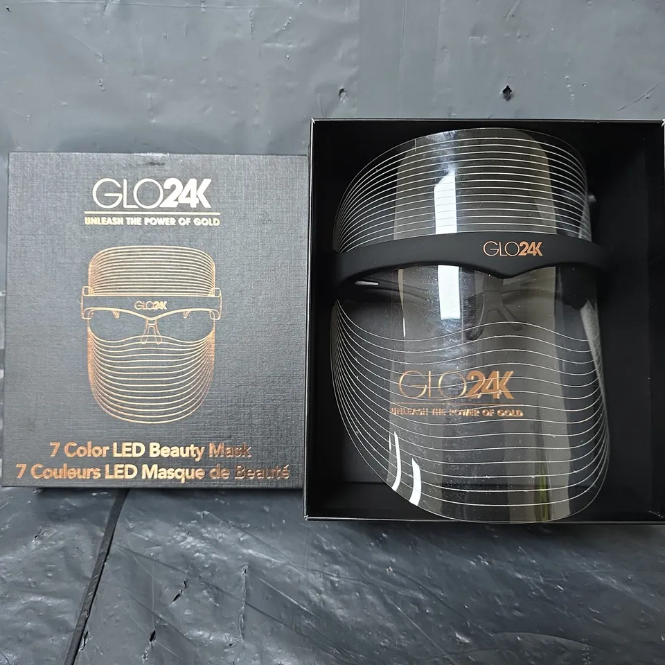 BOXED GLO24K 7 COLOUR LED BEAUTY MASK 
