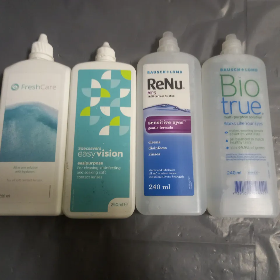 LOT OF APPROXIMATELY 30 ASSORTED EYE CARE SOLUTIONS