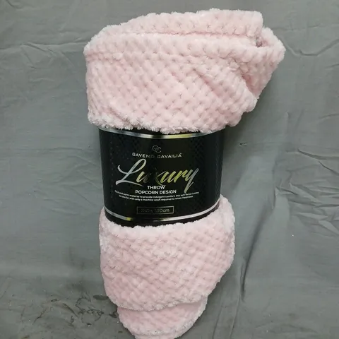 GAVENO CAVAILIA LUXURY POPCRON THROW IN PINK (130X150CM)