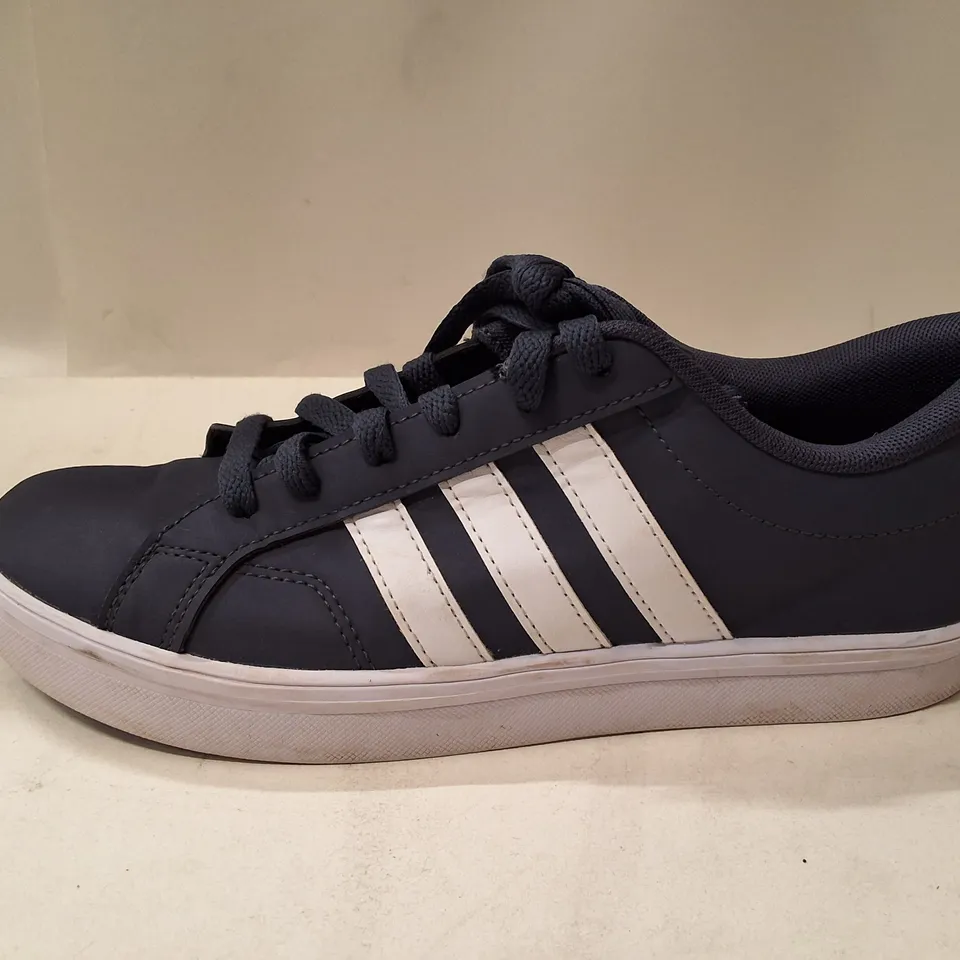 ADIDAS MEN’S SNEAKERS NAVY WITH WHITE STRIPES – UK 5.5 (US 6)
