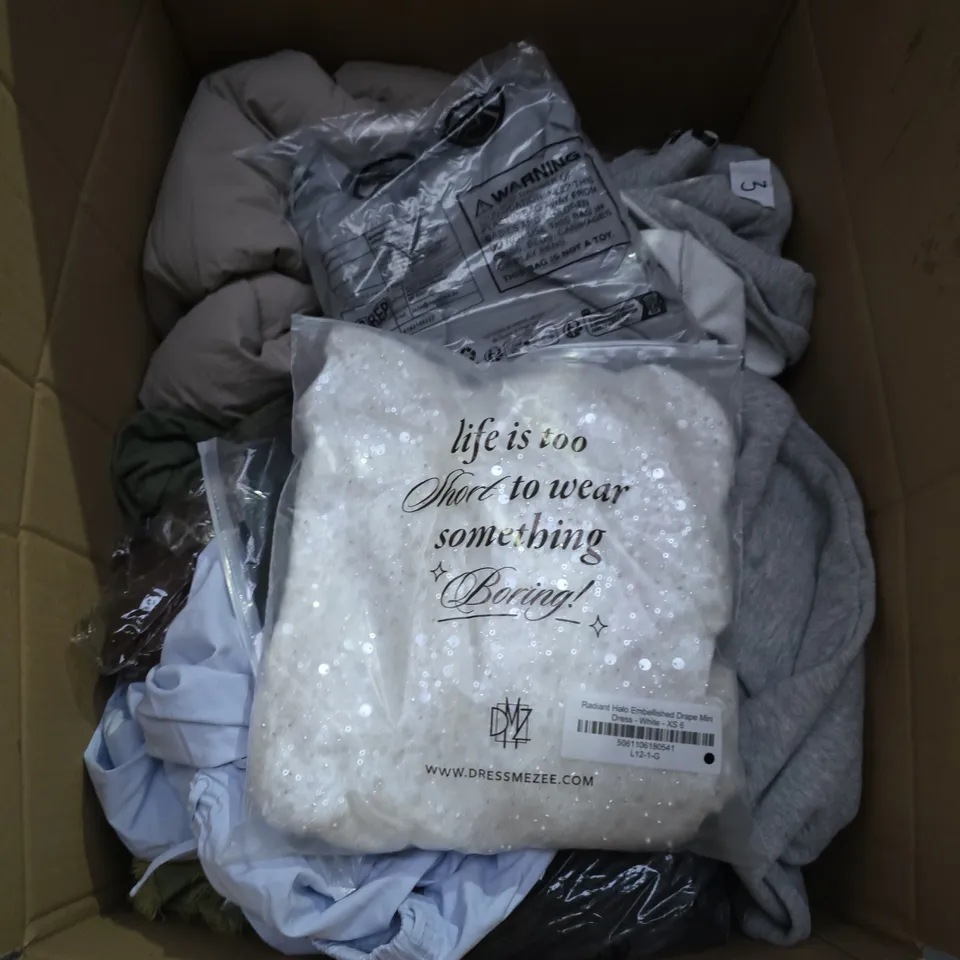 APPROXIMATELY 25 ASSORTED CLOTHING AND FASHION PRODUCTS IN VARIOUS STYLES AND SIZES - COLLECTION ONLY