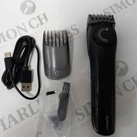 SUPRENT ADJUSTABLE BEARD TRIMMER FOR MEN, CORDLESS ELECTRIC FACIAL TRIMMERS WITH PRECISION DIAL, USB RECHARGEABLE 19 LENGTH SETTINGS MUSTACHE TRIMMER FOR MEN, BLACK