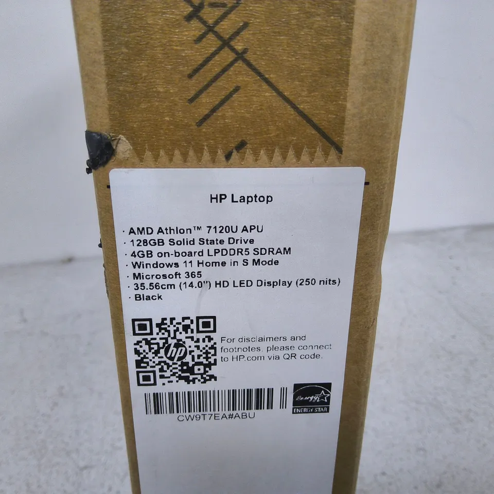 BOXED HP 14-EM0000SA AND ATHLON 7130U LAPTOP IN BLACK