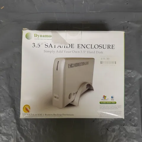 APPROXIMATELY 10 BOXED DYNAMODE 3.5" SATA/IDE ENCLOSURES