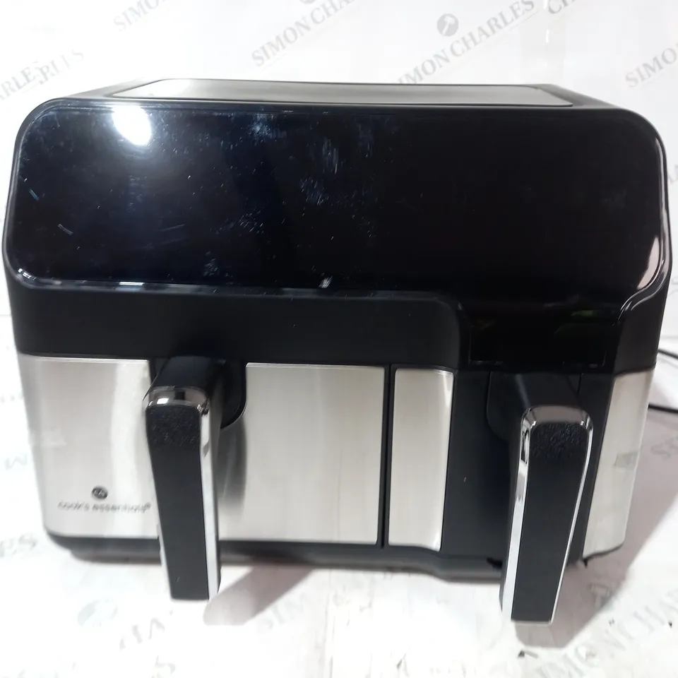 BOXED COOK'S ESSENTIALS 7.7L DUAL AIR FRYER 