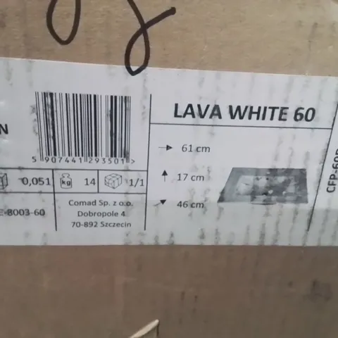 BOXED WASHBASIN INSET BASIN BATHROOM SINK CERAMIC WHITE