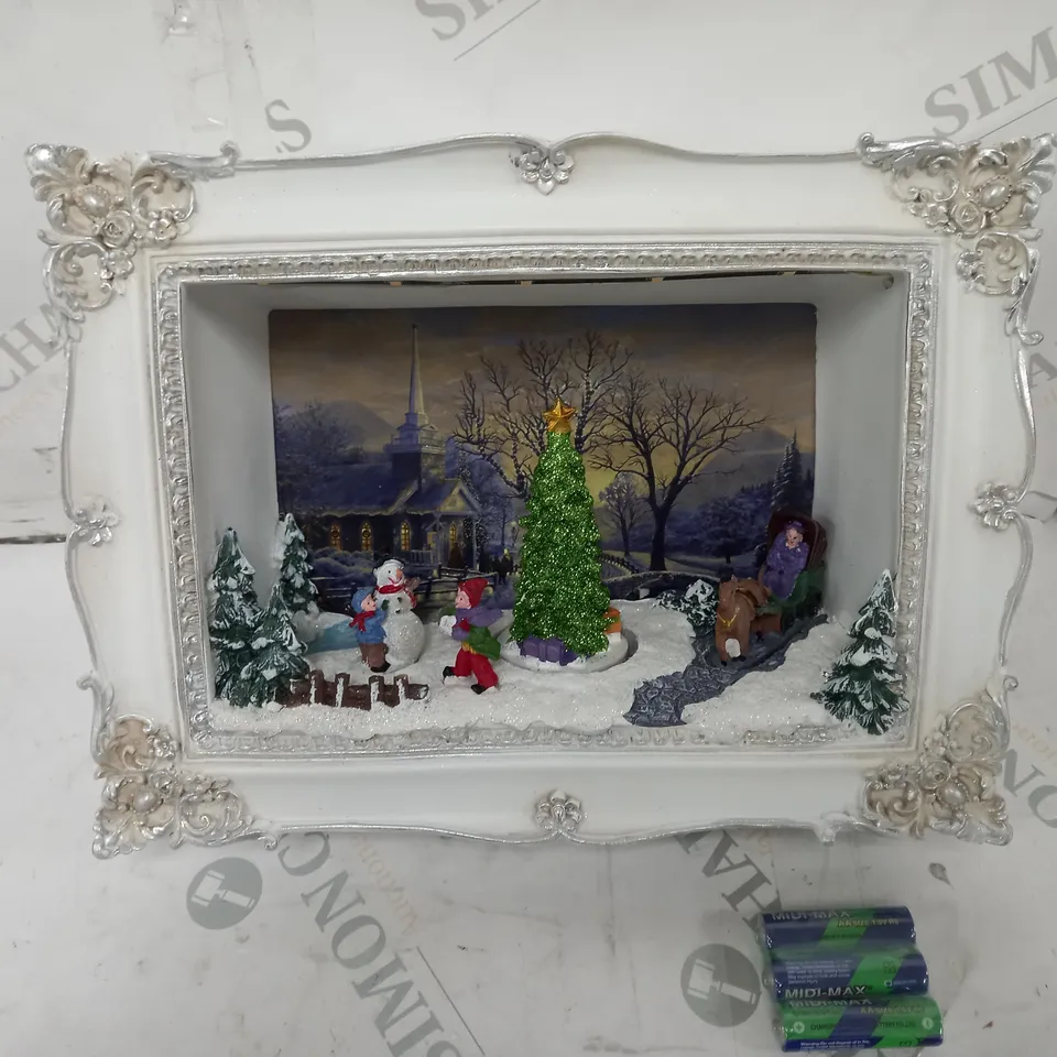 MR CHRISTMAS THOMAS KINKADE FRAMED ANIMATED SCENE