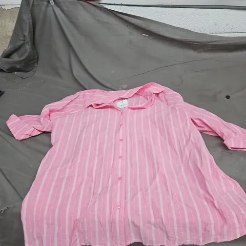 NEXT PINK STRIPED SHIRT UK 18 WITH TAGS