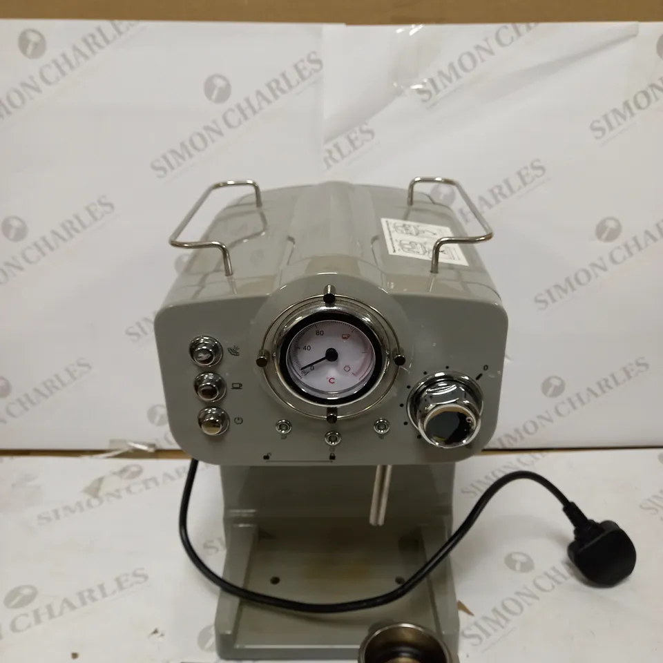 SWAN RETRO PUMP ESPRESSO COFFEE MACHINE - GREY