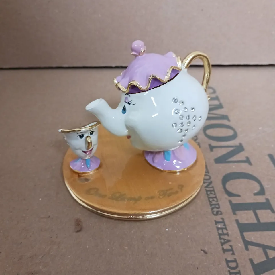 DISNEY BEAUTY AND THE BEAST DISNEY CLASSIC TRINKET BOX - MRS POTTS & CHIP