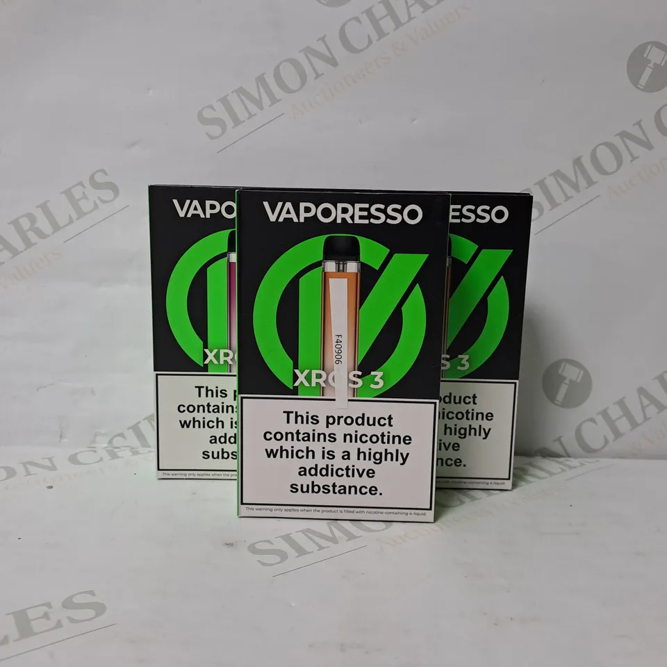 3 BOXED VAPORESSO XROS 3 POD VAPE KIT 