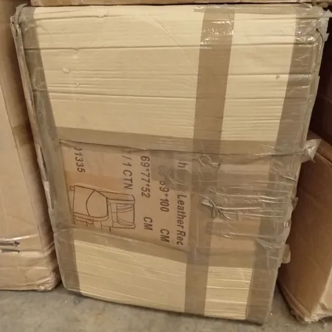 BOXED PUSHBACK FAUX LEATHER RECLINER CHAIR (1 BOX)