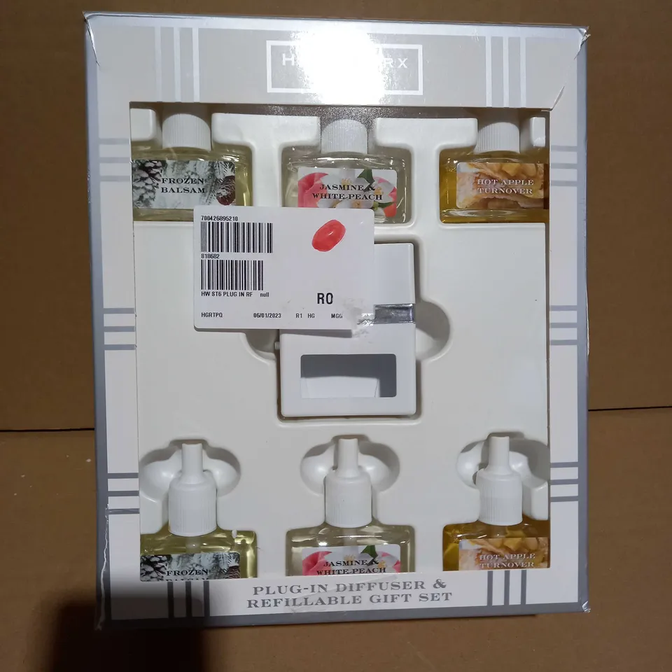 HOMEWORX BY HARRY SLATKIN & CO. SET OF PLUG IN REFILLS WITH PLUG IN GIFT BOX
