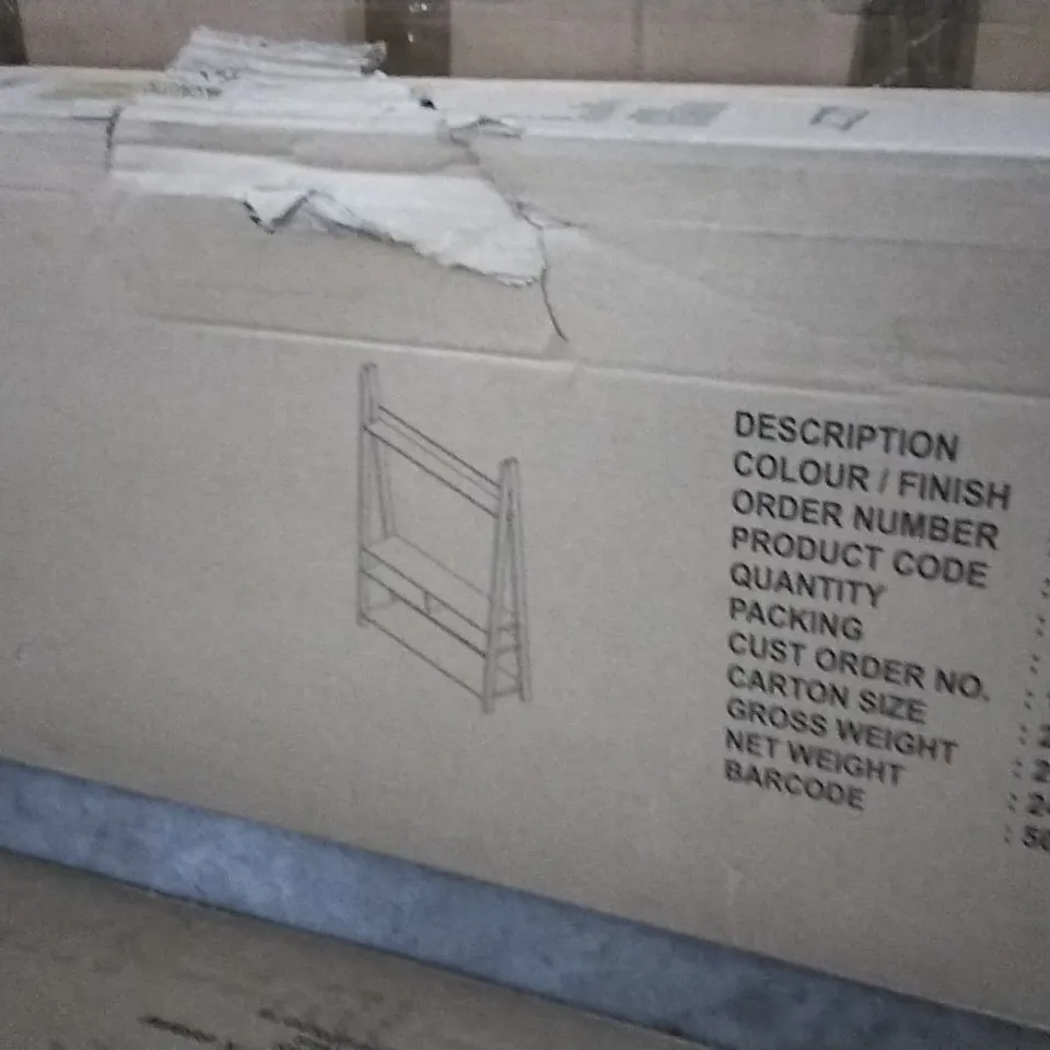 BOXED TIVA LADDER TV UNIT WHITE 