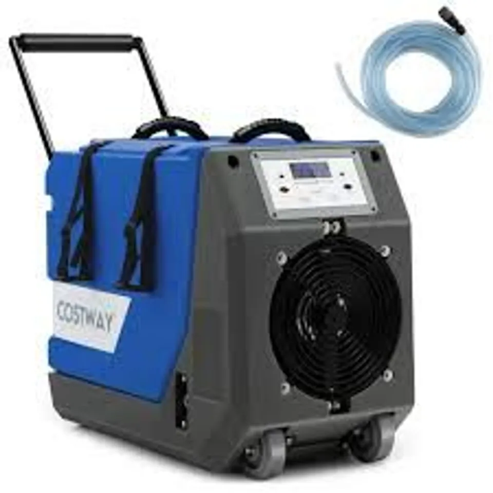 BOXED COSTWAY 85L/DAY COMMERCIAL DEHUMIDIFIER WITH PUMP AND 24H TIMER - BLUE RRP £825.99