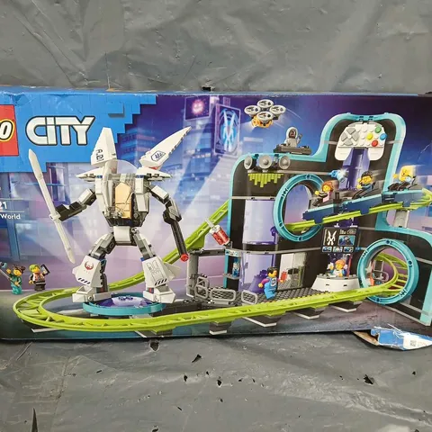 BOXED LEGO CITY ROBOT WORLD ROLLER-COASTER PARK TOY 60421