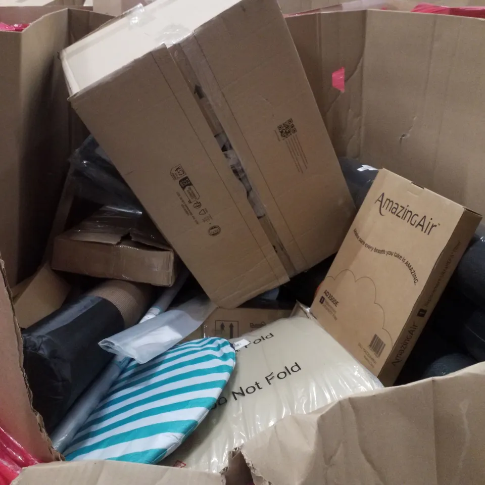PALLET CONTAINING ASSORTED PRODUCTS INCLUDING MOSQUITO NETS, PICTURE FRAME, AIR COOLER, KITCHEN TAP & FOAM ROLLERS 