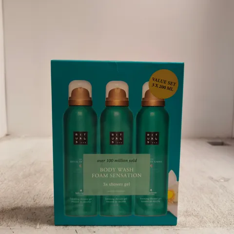RITUALS THE RITUAL OF KARMA BODY WASH FOAM SENSATION – 3X200ML VALUE SET