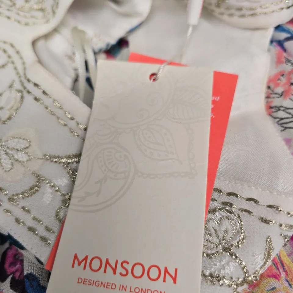 MONSOON WOMEN'S FLORAL PRINT MAXI DRESS – UK 12 (EU 40, US 8) DESIGNED IN LONDON