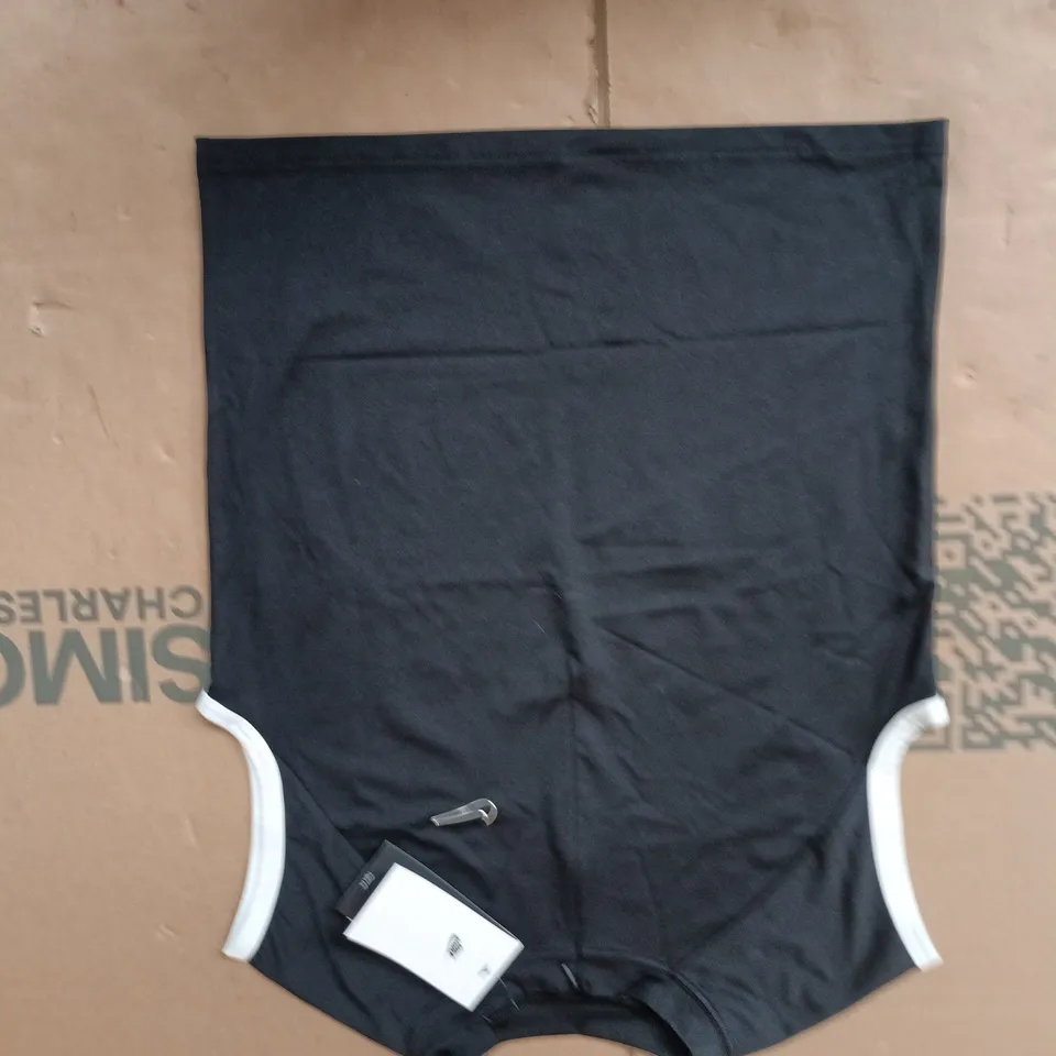 NIKE WOMEN'S 1/2 ZIP SLEEVELESS TOP IN BLACK/WHITE SIZE LARGE