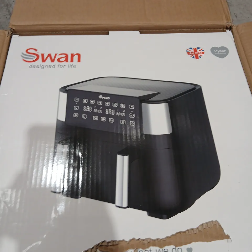 SWAN 7.6L DUAL AIR FRYER IN BLACK